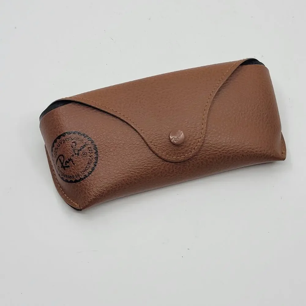 Ray-Ban faux leather sunglasses eyeglasses case brown 328